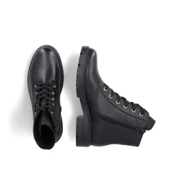 Rieker Women'S Biker Boots Glossy Black