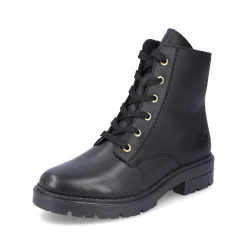 Rieker Women'S Biker Boots Glossy Black