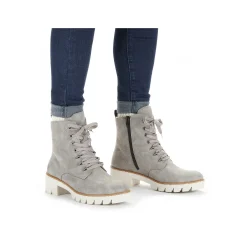 Rieker Women'S Biker Boots Silver Gray