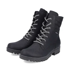 Rieker Women'S Biker Boots Asphalt Black