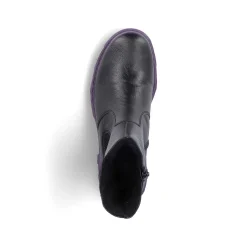 Rieker Women'S Biker Boots Night Black-Purple