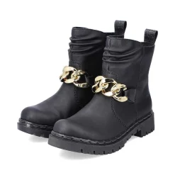 Rieker Women'S Biker Boots Jet Black