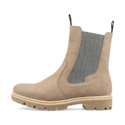 Rieker Women'S Chelsea Boots Brown Beige