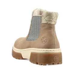Rieker Women'S Chelsea Boots Cream Beige