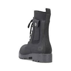 Rieker Women'S Corded Boots Deep Black