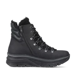 Rieker Women'S Corded Boots Asphalt Black