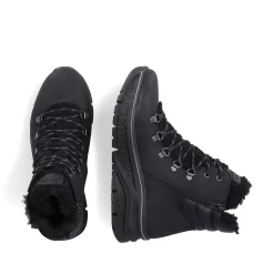 Rieker Women'S Corded Boots Asphalt Black