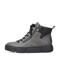Rieker Women'S Corded Boots Anthracite