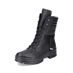 Rieker Women'S Corded Boots Deep Black