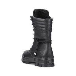 Rieker Women'S Corded Boots Deep Black