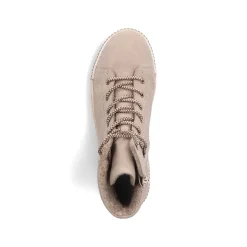 Rieker Women'S Corded Boots Cream Beige
