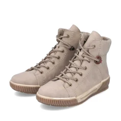 Rieker Women'S Corded Boots Cream Beige