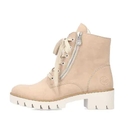 Rieker Women'S Corded Boots Cream Beige