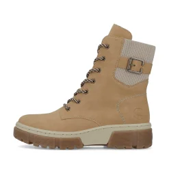 Rieker Women'S Corded Boots Camel Brown