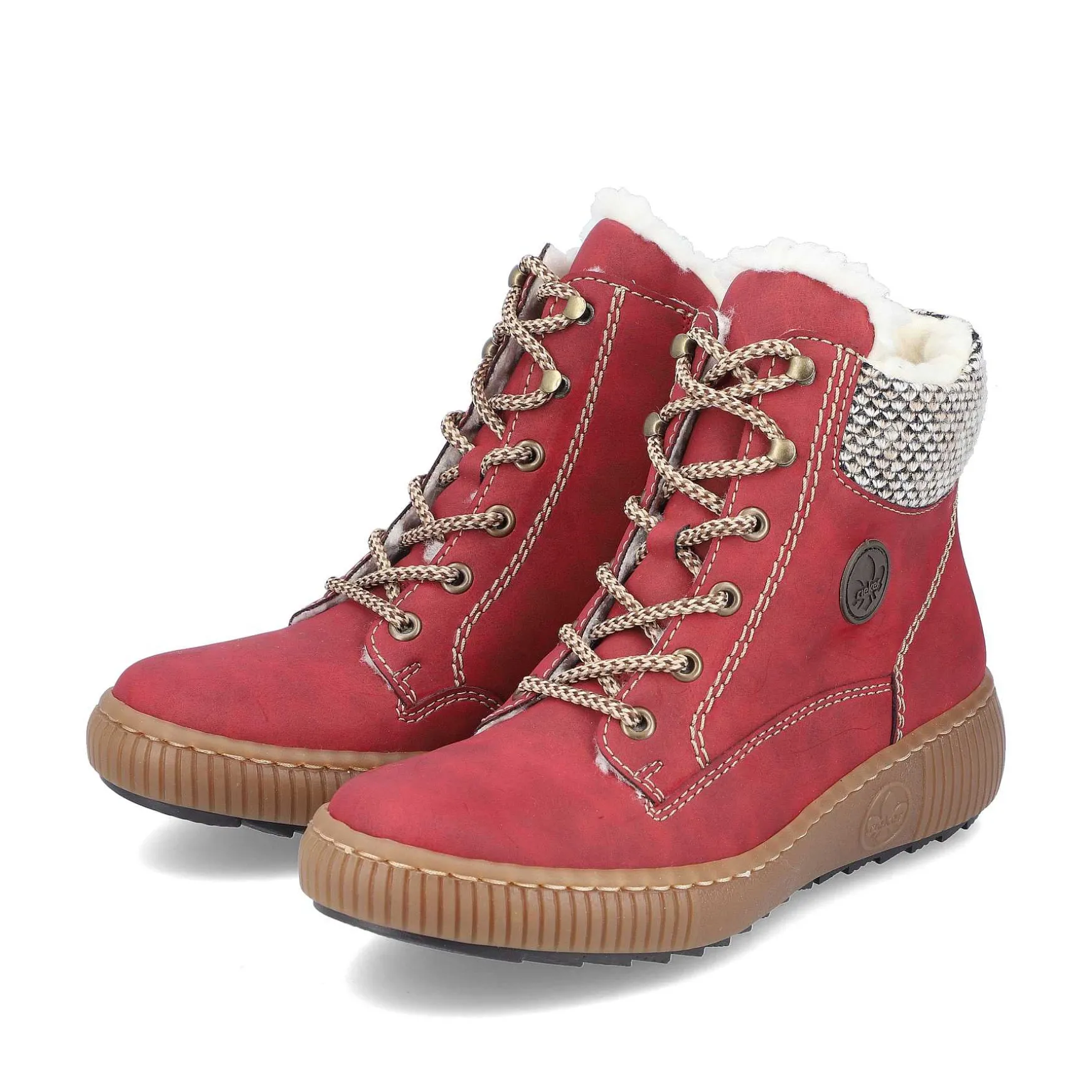 Rieker Women'S Corded Boots Fire Red