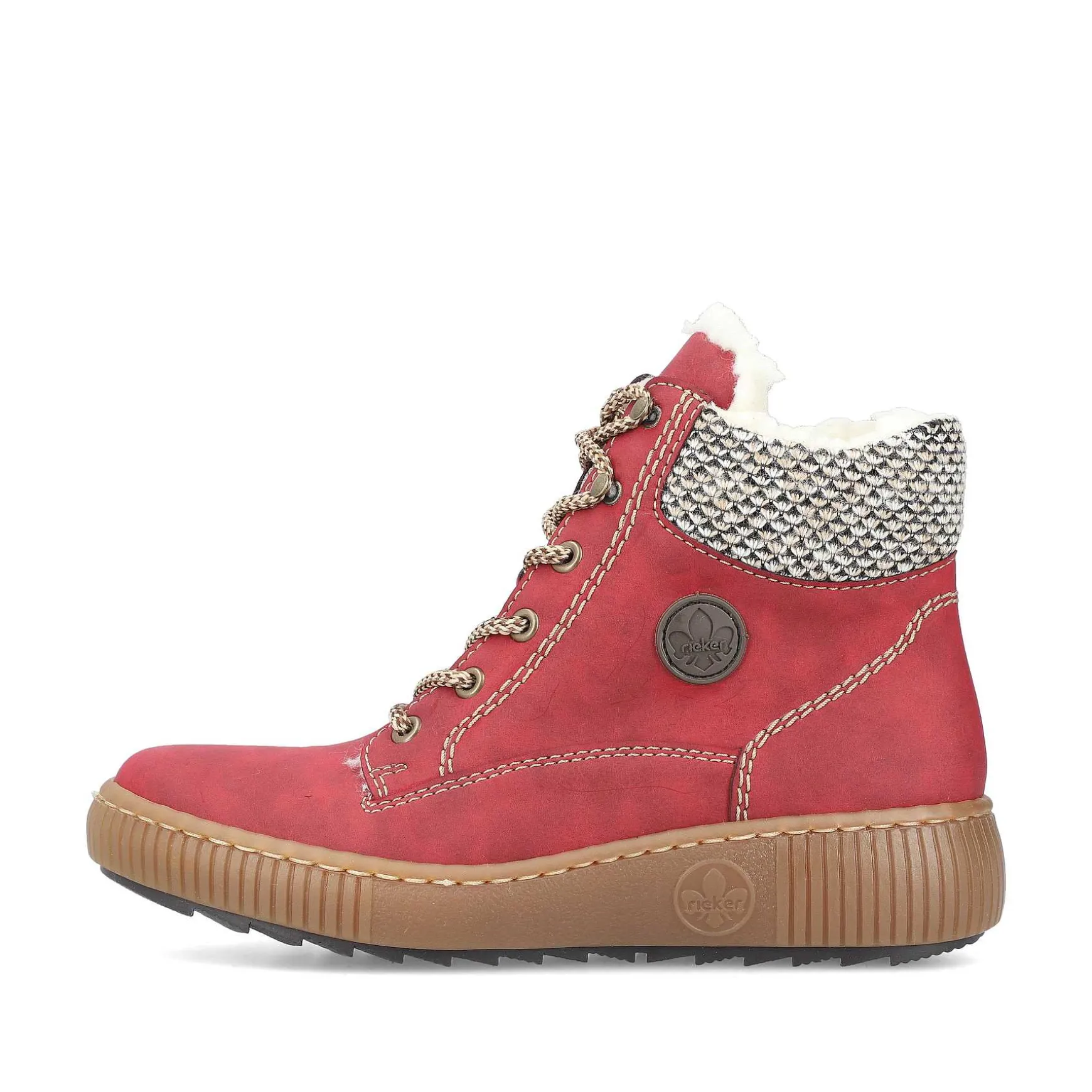 Rieker Women'S Corded Boots Fire Red