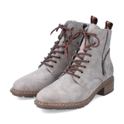 Rieker Women'S Corded Boots Silver Gray