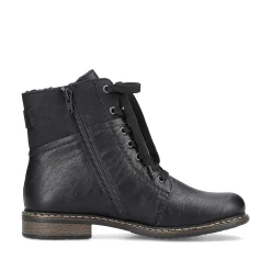Rieker Women'S Corded Boots Deep Black