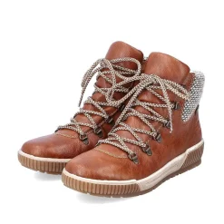 Rieker Women'S Corded Boots Cinnamon Brown