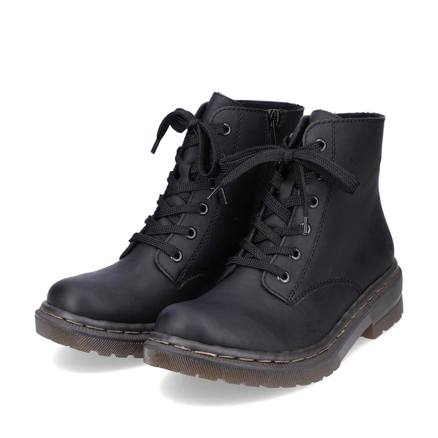 Rieker Women'S Corded Boots Deep Black