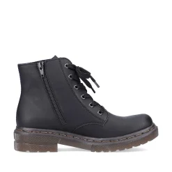 Rieker Women'S Corded Boots Deep Black