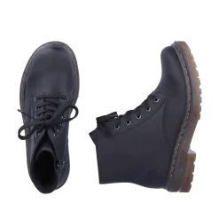 Rieker Women'S Corded Boots Deep Black