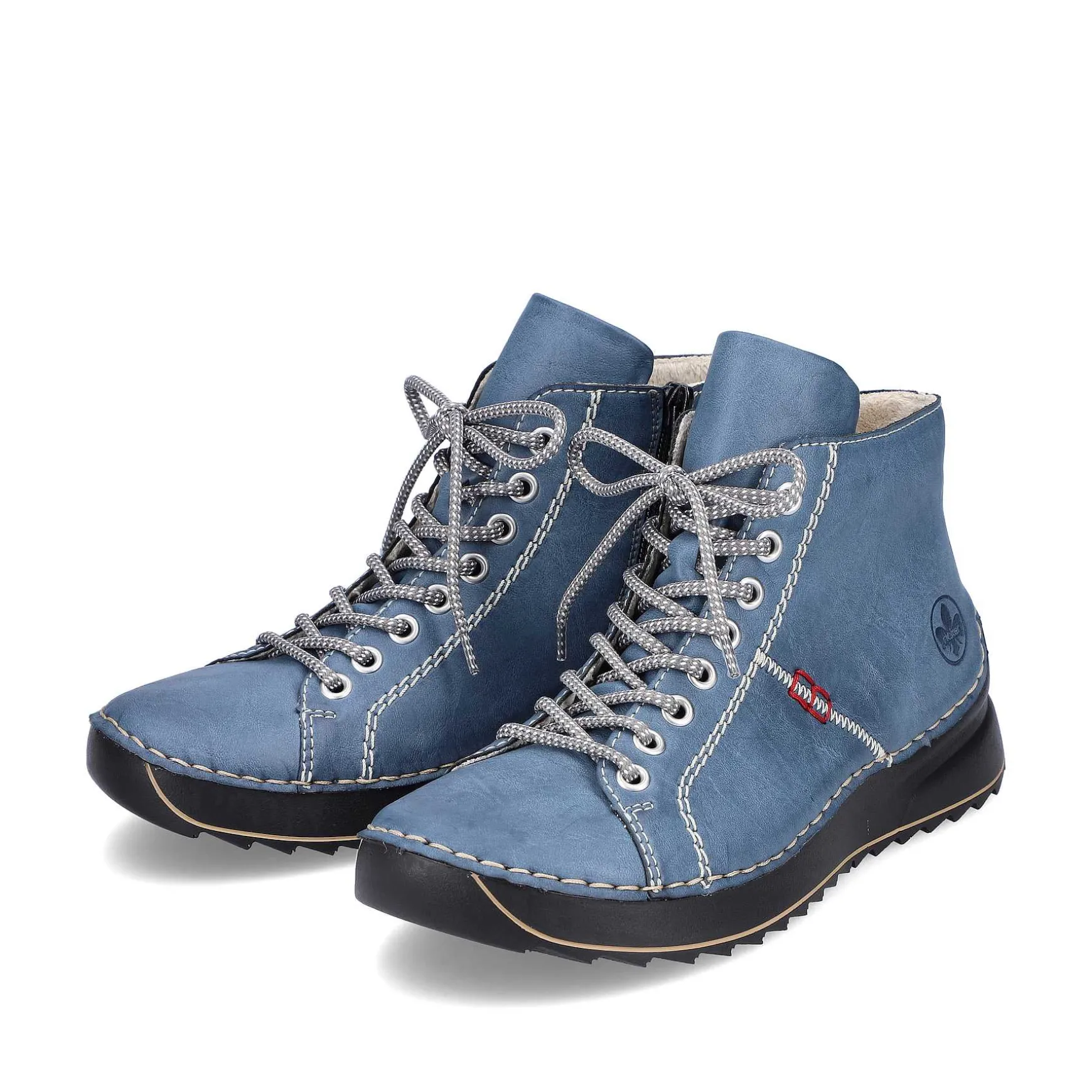 Rieker Women'S Corded Boots Blue Gray