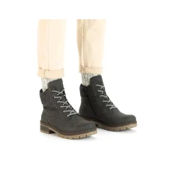 Rieker Women'S Corded Boots Asphalt Gray