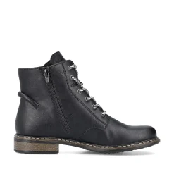 Rieker Women'S Corded Boots Asphalt Black