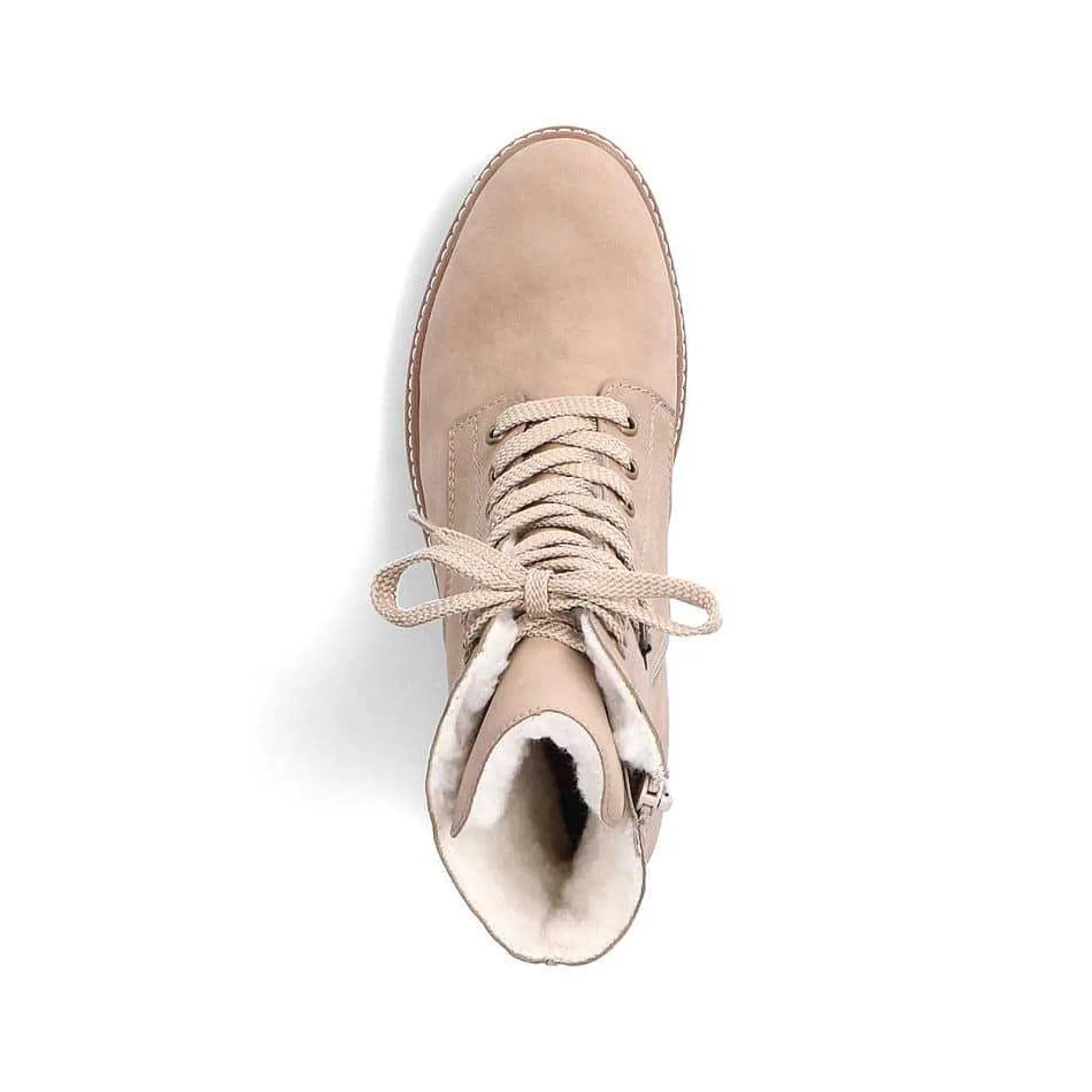Rieker Women'S Corded Boots Cream Beige