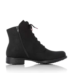 Rieker Women'S Corded Boots Graphite Black