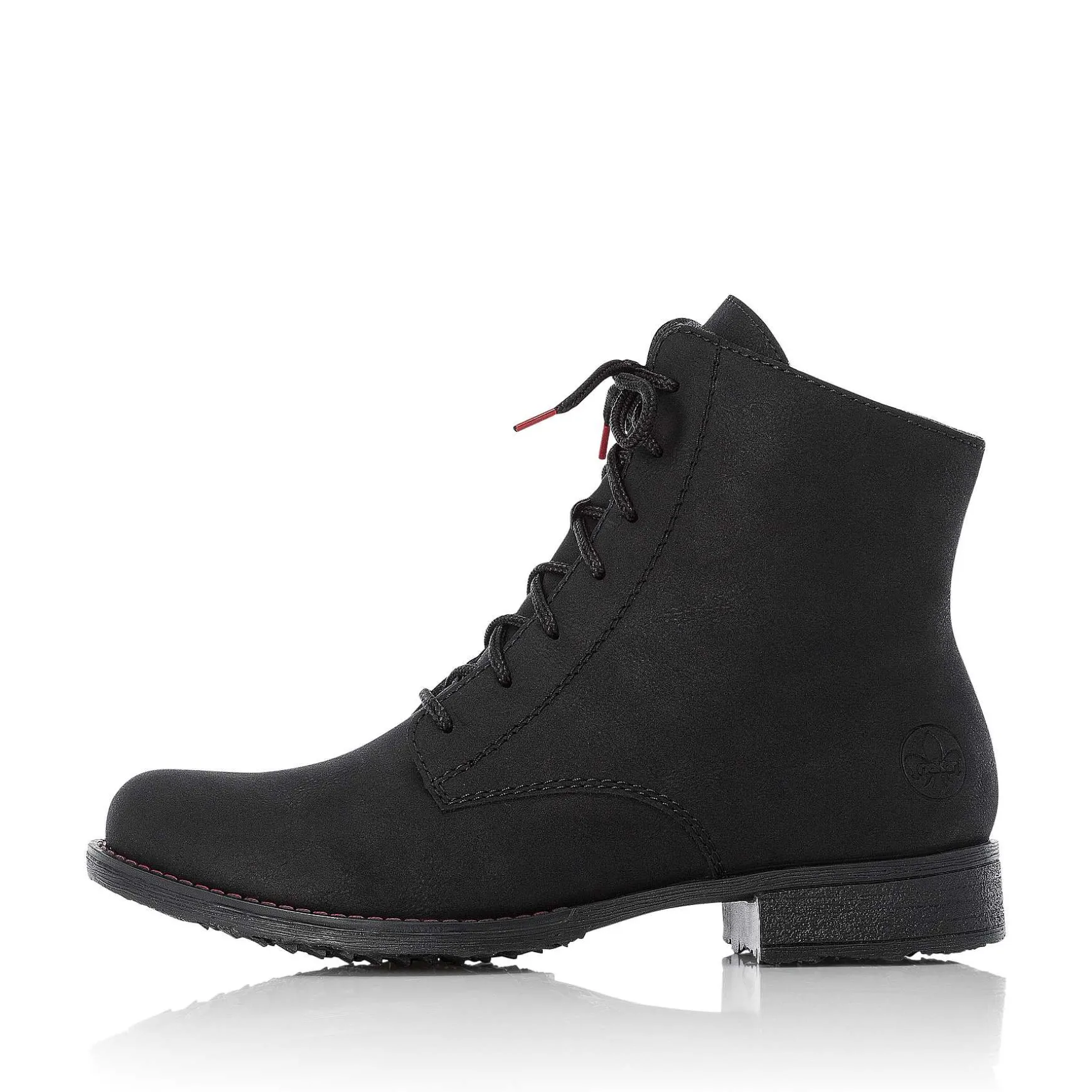 Rieker Women'S Corded Boots Graphite Black