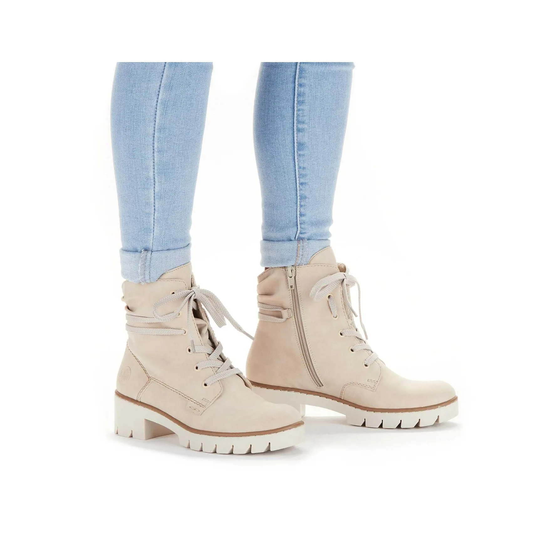 Rieker Women'S Corded Boots Light Beige