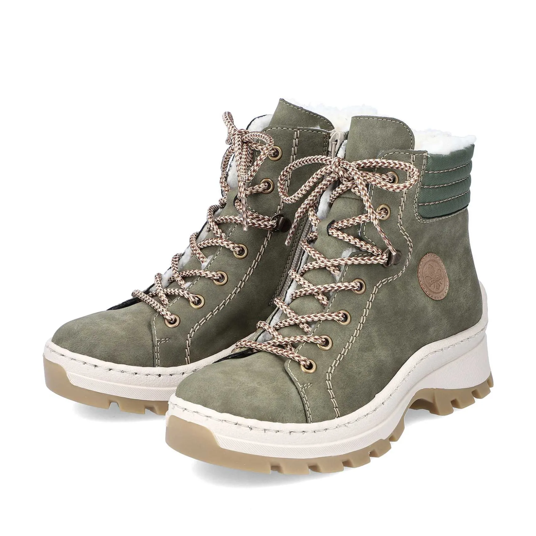 Rieker Women'S Corded Boots Leaf Green