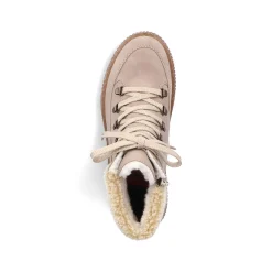 Rieker Women'S Corded Boots Cream Beige