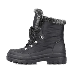 Rieker Women'S Corded Boots Deep Black
