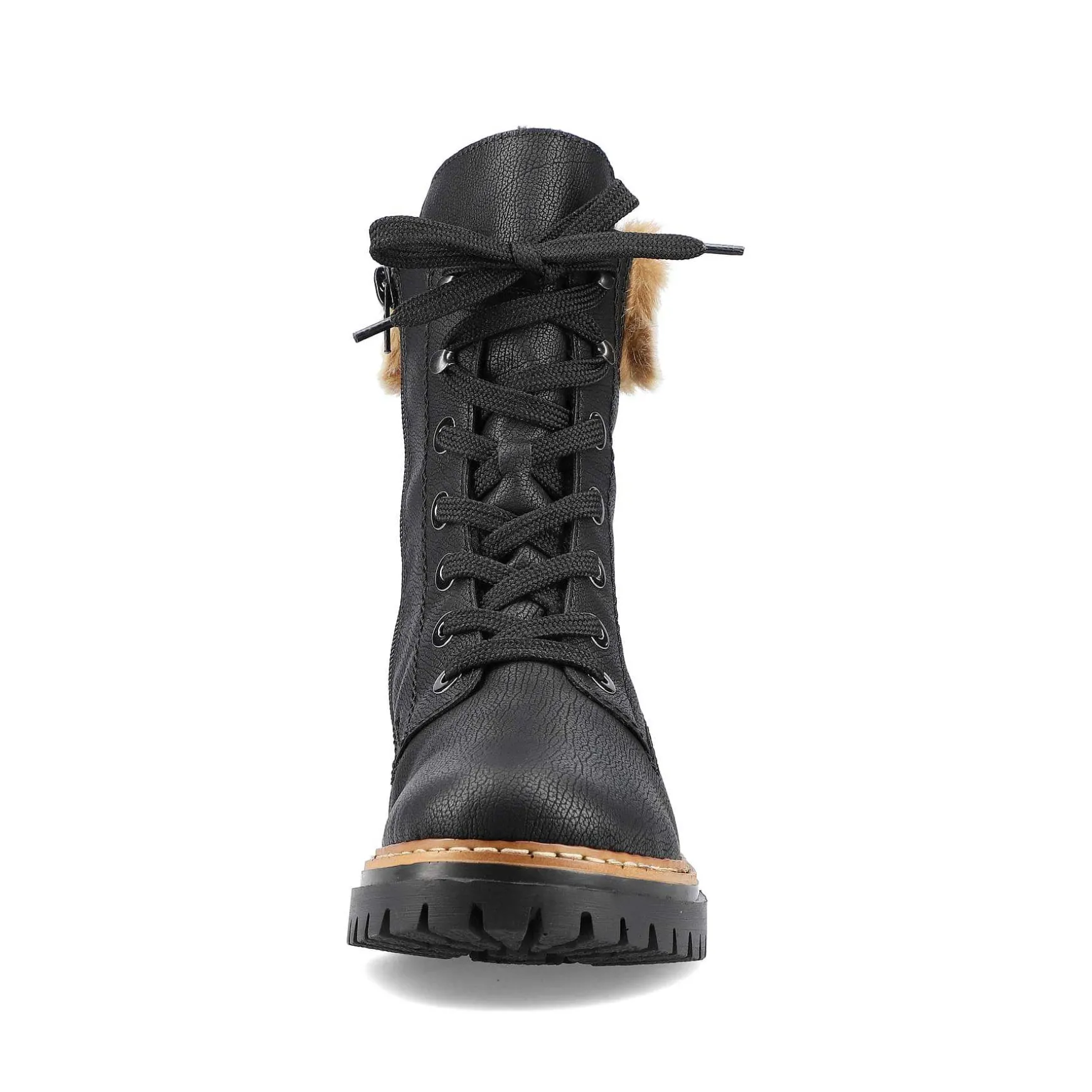 Rieker Women'S Corded Boots Deep Black