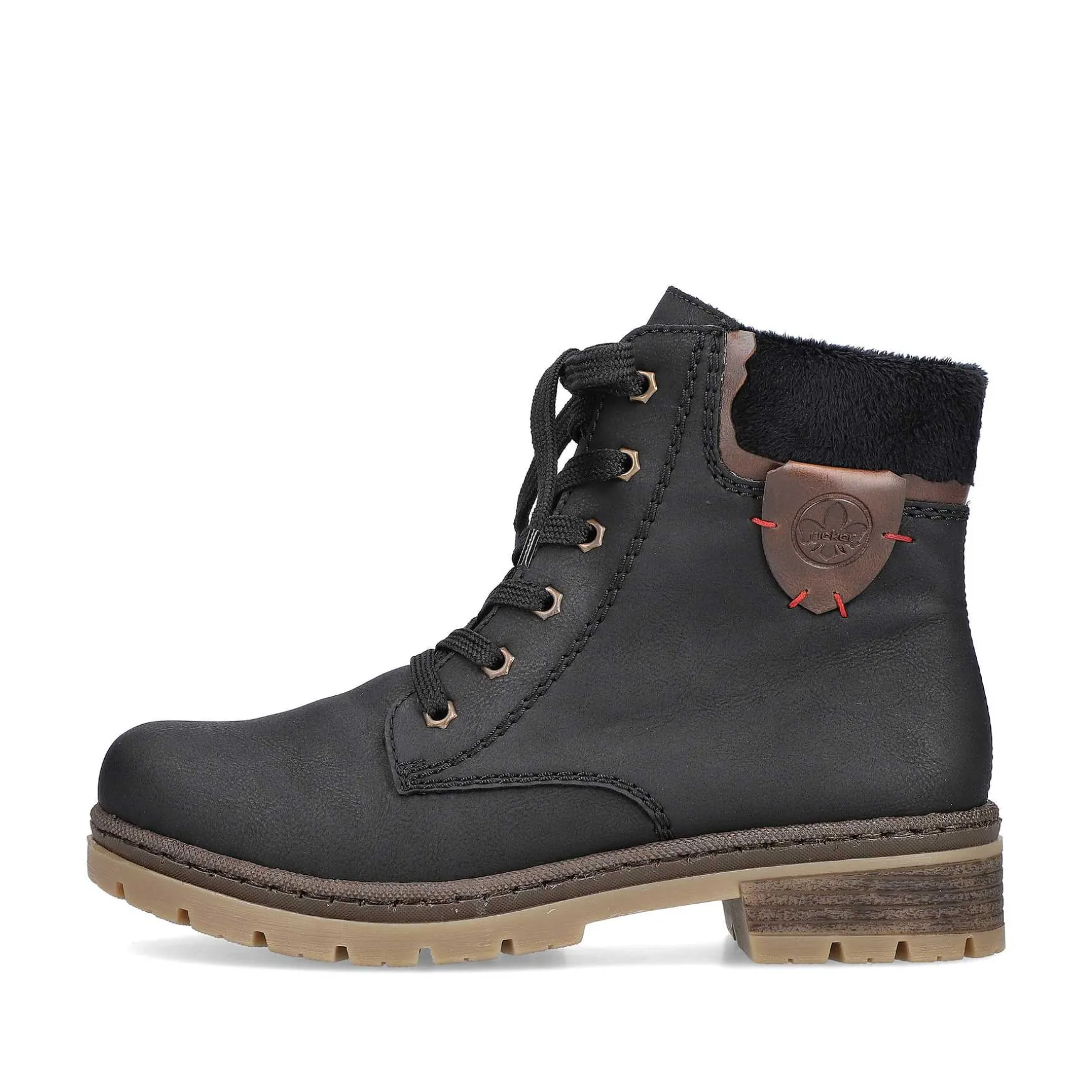 Rieker Women'S Corded Boots Graphite Black