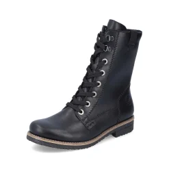 Rieker Women'S Corded Boots Deep Black