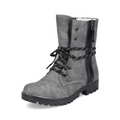 Rieker Women'S Corded Boots Moon Grey