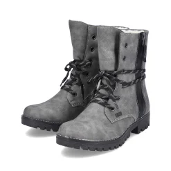 Rieker Women'S Corded Boots Moon Grey
