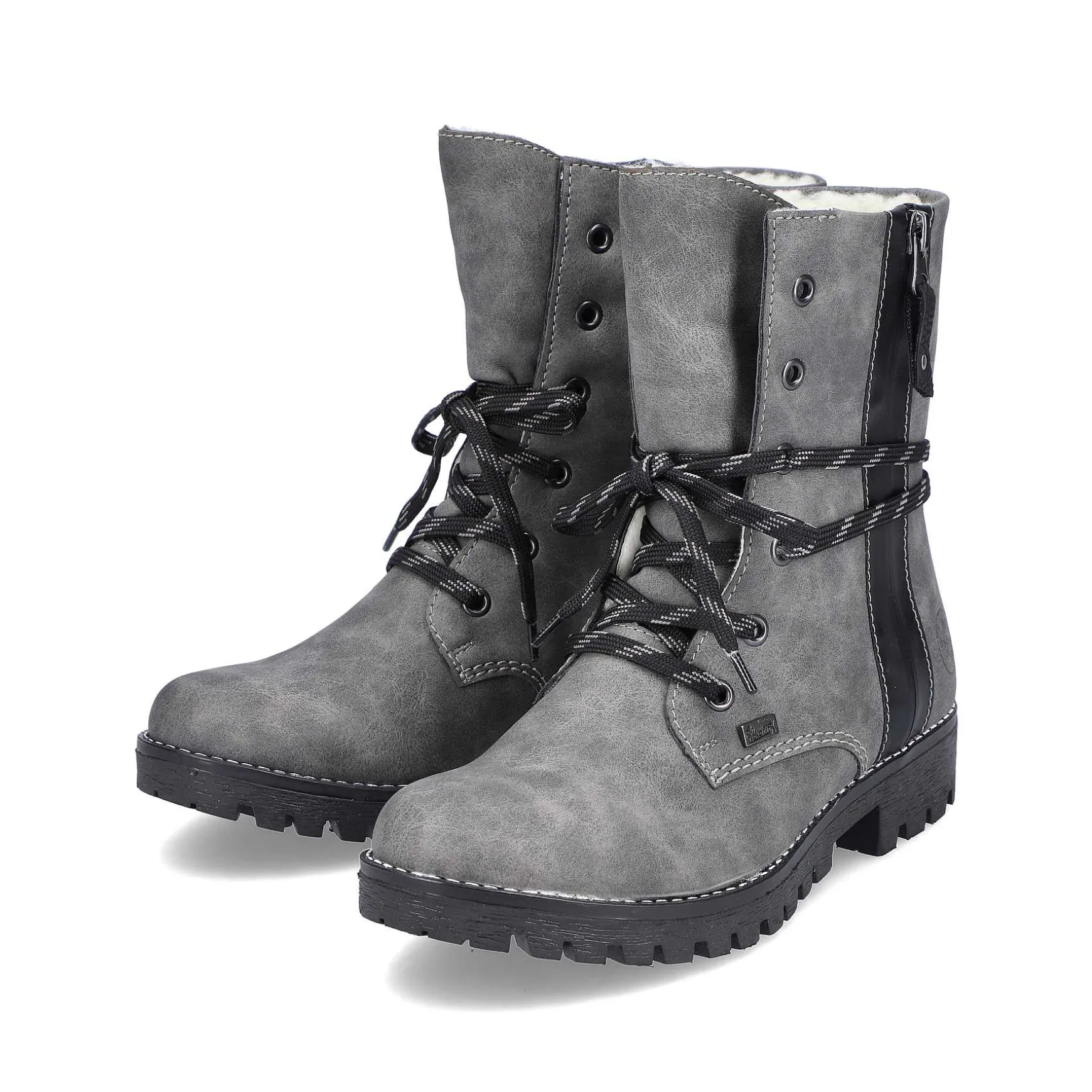 Rieker Women'S Corded Boots Moon Grey