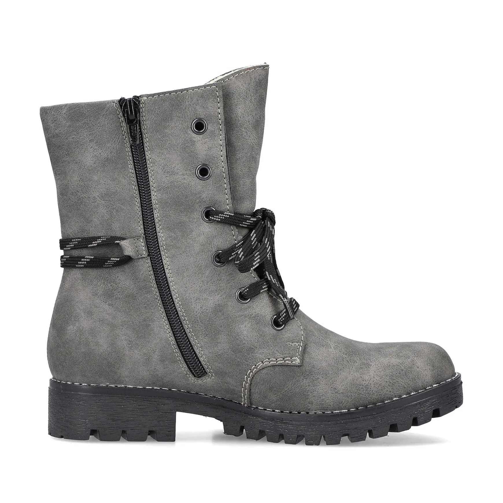 Rieker Women'S Corded Boots Moon Grey