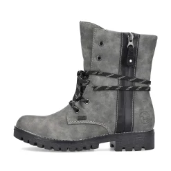 Rieker Women'S Corded Boots Moon Grey
