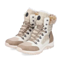 Rieker Women'S Corded Boots Brown Beige