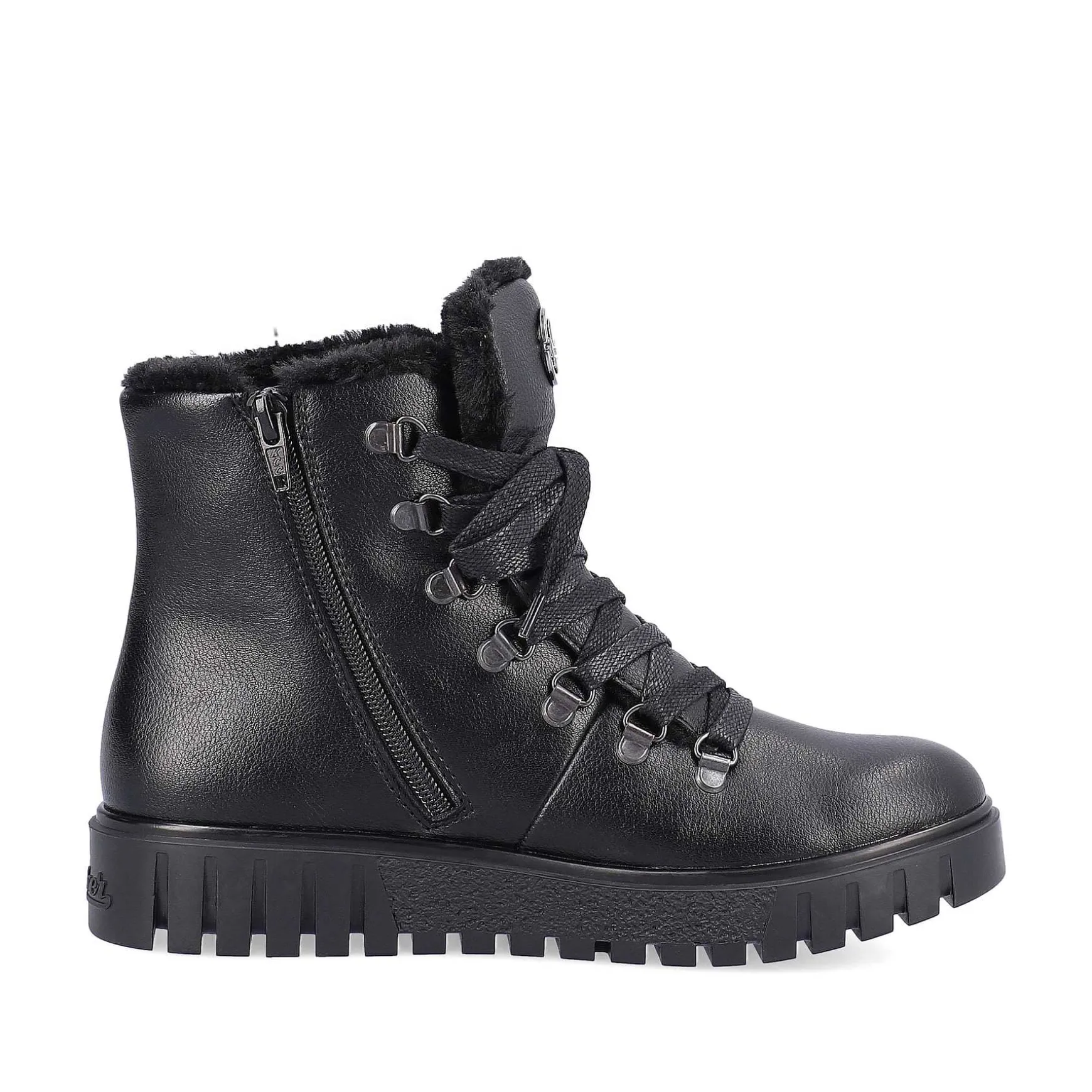 Rieker Women'S Corded Boots Deep Black