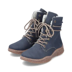 Rieker Women'S Corded Boots Royal Blue