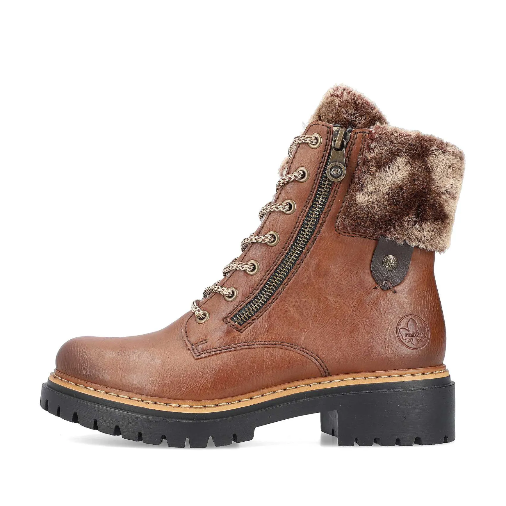 Rieker Women'S Corded Boots Chestnut Brown