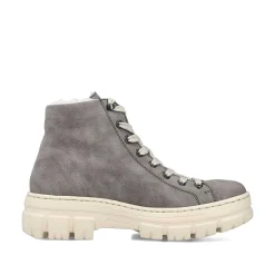 Rieker Women'S Corded Boots Dust Gray