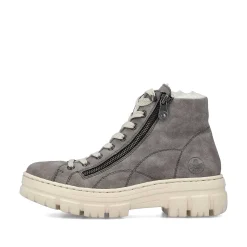 Rieker Women'S Corded Boots Dust Gray